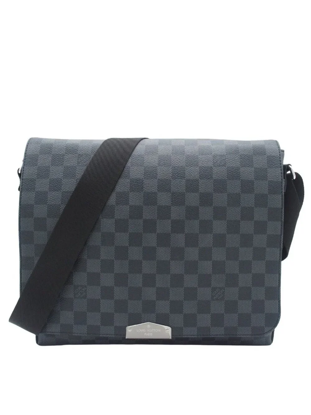 Louis Vuitton District MM Nv2 Black Damier Graphite Canvas Shoulder Bag